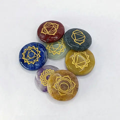 7 Chakra Reiki Symbol Healing Stones Set