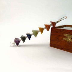7 Chakra Pyramid Healing Stone Wand
