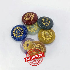 7 Chakra Reiki Symbol Healing Stones Set