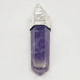 Amethyst Cap Pencil Pendant