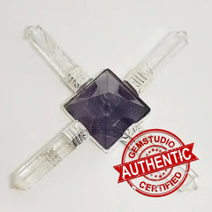 Amethyst Pyramid and Crystal Pencil Energy Generator