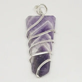 Amethyst Spiral Pencil Pendant