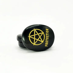 Black Agate Protection Coin