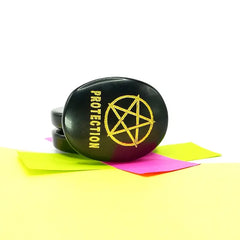 Black Agate Protection Coin