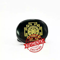 Black Agate Shree Yantra Coin