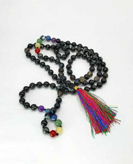 Black Banded Agate Onyx Mala