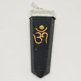 Black Tourmaline Om Pencil Pendant