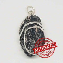 Black Tourmaline Spiral Pendant