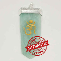 Blue Amazonite Om Pencil Pendant