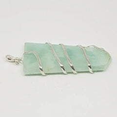 Blue Amazonite Spiral Pencil Pendant