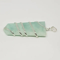 Blue Amazonite Spiral Pencil Pendant