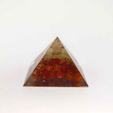 Coil Quartz Orgone Pyramid with Rudraksha Beads