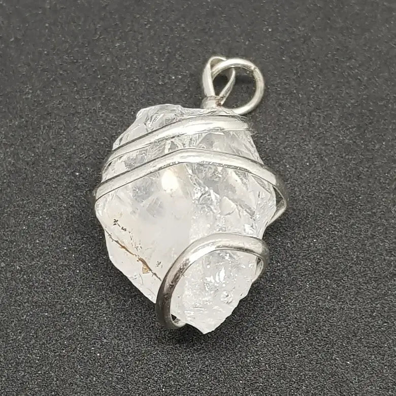 Crystal Quartz Spiral Pendant