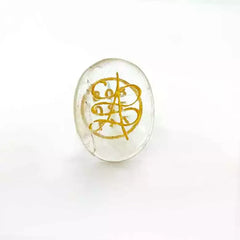 Crystal Quartz Zibu Symbol Coin