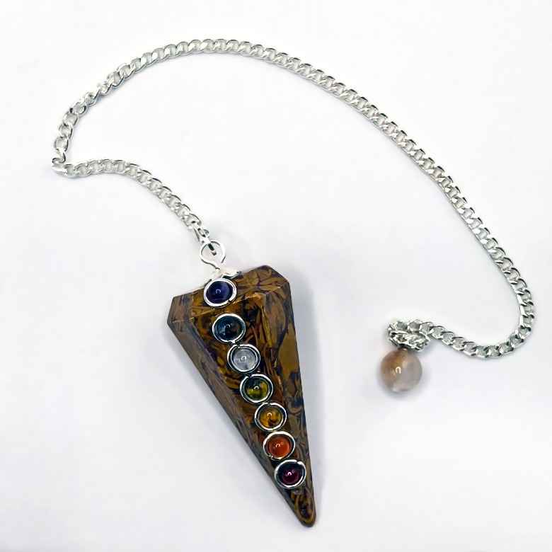 Elephant Jasper 7 Chakra Dowsing Pendulum
