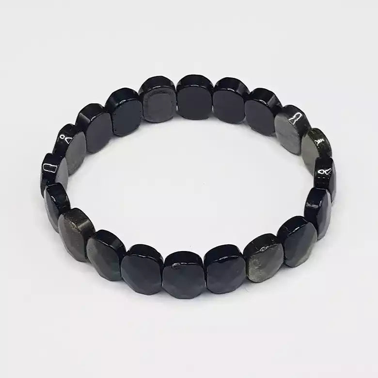 Golden Obsidian Oval Faceted Bracelet