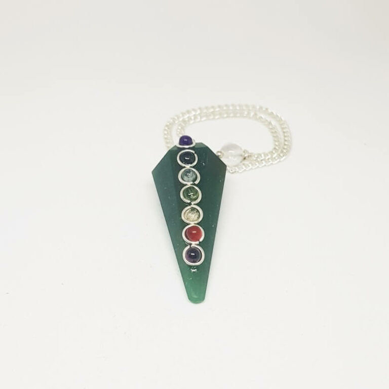 Green Aventurine 7 Chakra Dowsing Pendulum