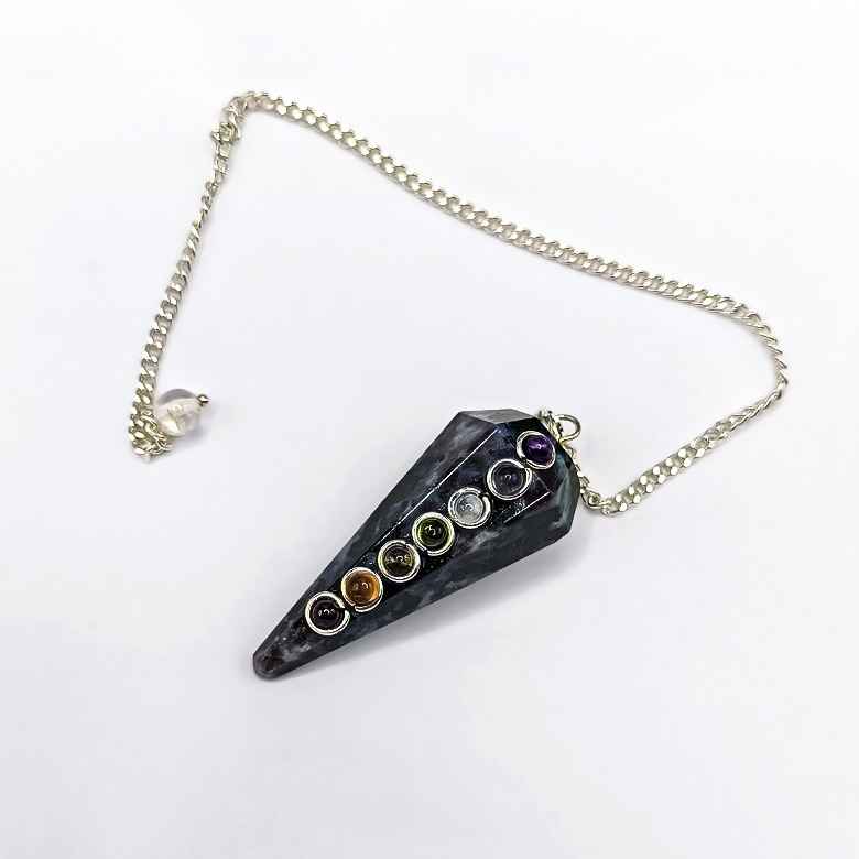 Indigo Gabbro 7 Chakra Dowsing Pendulum