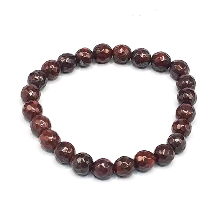 Iron Tiger Eye Diamond Cut Bracelet