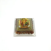 Kaal Sarp Yog Pyramid Yantra with 5 Mukhi Rudraksha Beads