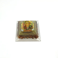 Kaal Sarp Yog Pyramid Yantra with 5 Mukhi Rudraksha Beads
