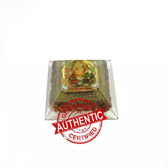 Kaal Sarp Yog Pyramid Yantra with 5 Mukhi Rudraksha Beads