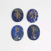 Lapis Lazuli Reiki Symbol Healing Stones Set