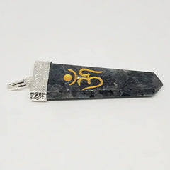 Larvikite Om Pencil Pendant