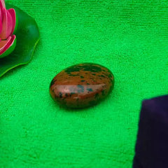Mahogany Obsidian Healing Crystal Palm Stone