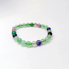 Multi Fluorite Diamond Cut Bracelet