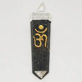 Nuummite Om Pencil Pendant
