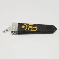 Nuummite Om Pencil Pendant