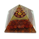 Om Orgone Pyramid with Rudraksha Beads Big
