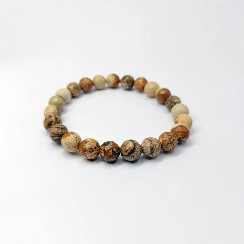 Picture Jasper Diamond Cut Bracelet