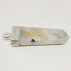 Rainbow Moonstone Om Pencil Pendant