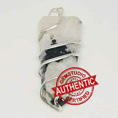 Rainbow Moonstone Spiral Pencil Pendant