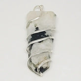 Rainbow Moonstone Spiral Pencil Pendant