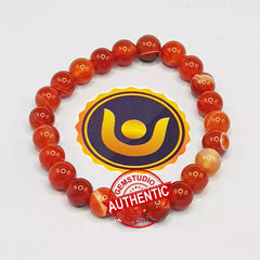 Red Banded Agate Onyx Bracelet