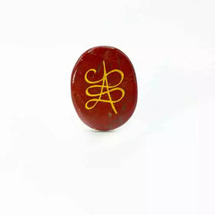 Red Jasper Zibu Symbol Coin