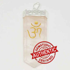 Rose Quartz Om Pencil Pendant