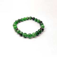 Ruby Zoisite Diamond Cut Bracelet