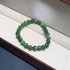 Ruby Zoisite Diamond Cut Bracelet