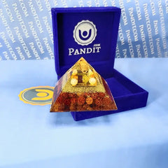 Shri Vashikaran Pyramid Yantra with 5 Mukhi Rudraksha Beads