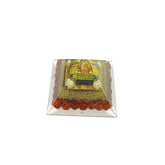 Sukh Samriddhi Pyramid Yantra with 5 Mukhi Rudraksha Beads