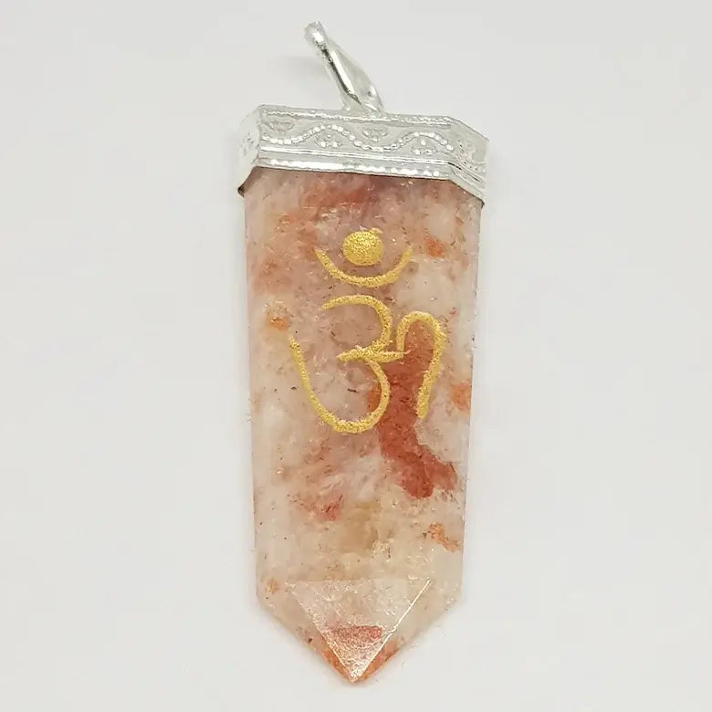 Sunstone Om Pencil Pendant