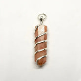 Sunstone Spiral Pencil Pendant