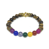Tiger 7 Chakra With Hamza Symbol Bracelet