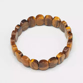 Tiger Eye Agate Oval Faceted Bracelet