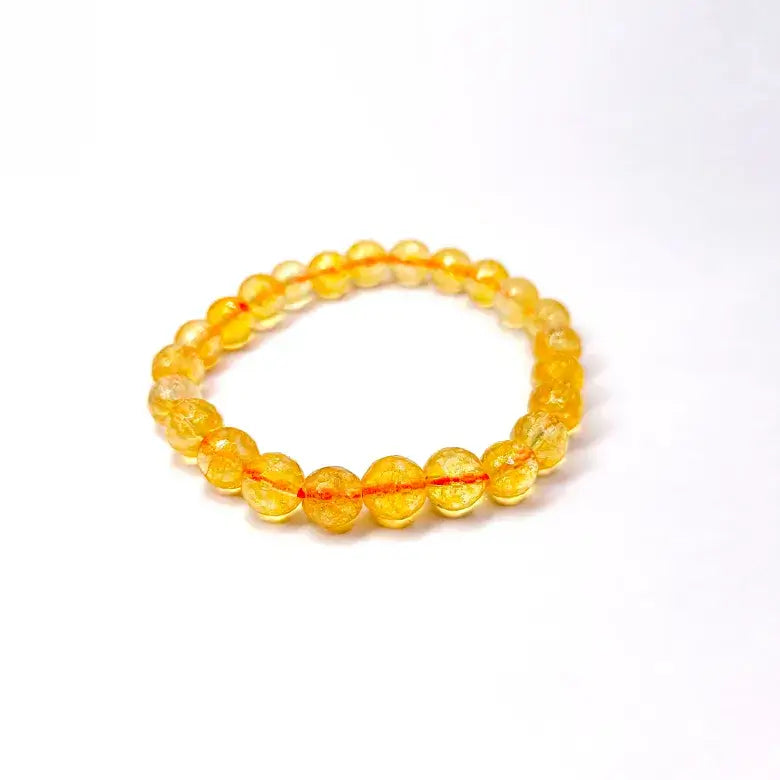 Yellow Citrine Diamond Cut Bracelet