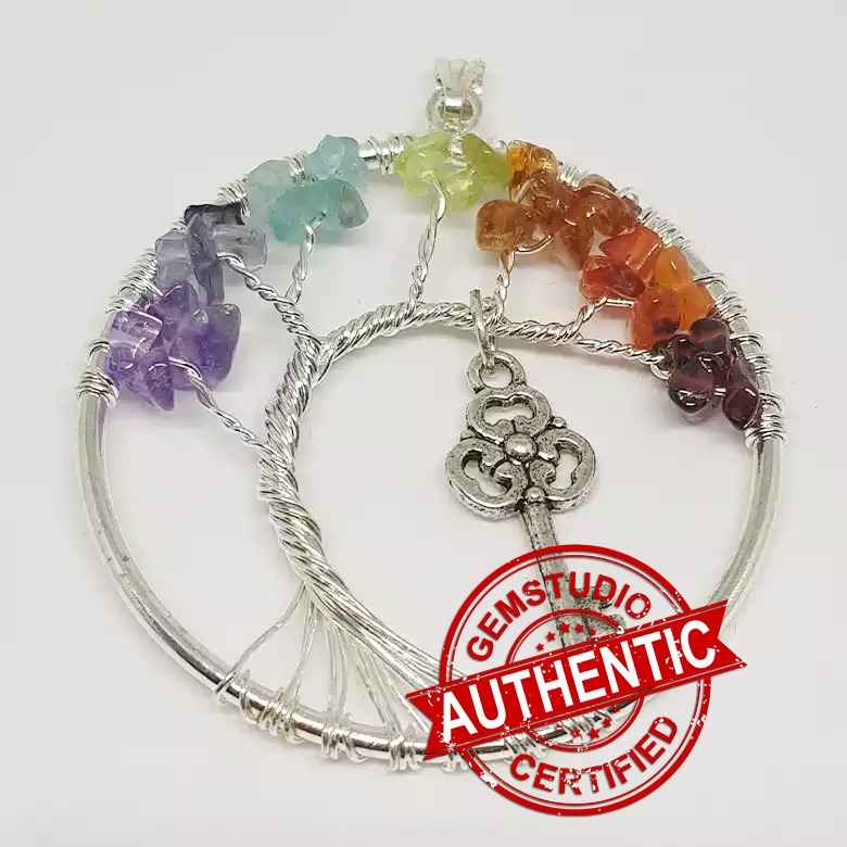 7 Chakra Key Pendant